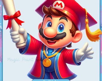 マリオ卒業証書（スプラッシュなし） - Etsy 日本