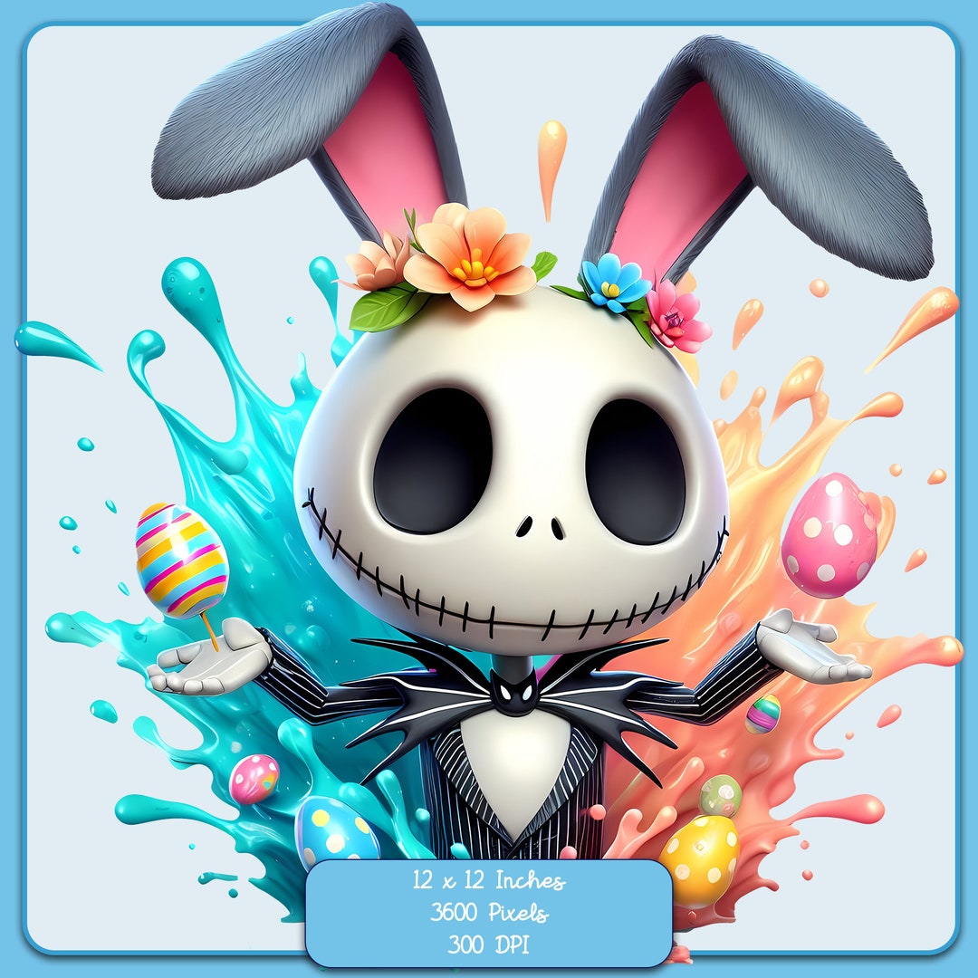 The Nightmare Before Christmas Jack and Sally Easter Eggs - As The Bunny Hops