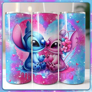 Angel and Stitch 20 Oz Tumbler Wrap, Tumbler Design Angel and Stitch 20 Oz Tumbler Wrap, Tumbler Design