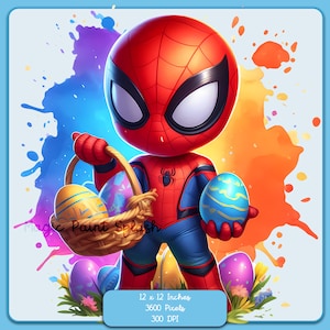Linda salpicadura de acuarela de Pascua de Spidey, imágenes prediseñadas, gráficos e ilustraciones, estética del arco iris, imágenes de películas de superhéroes PNG