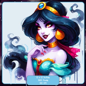 Vampire Jasmine PNG Image, Clipart Images, Graphics and Artwork, Rainbow Aesthetic, PNG Dark Princess Images