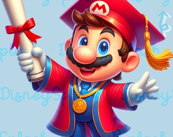 マリオ卒業証書 スプラッシュなし - Etsy 日本