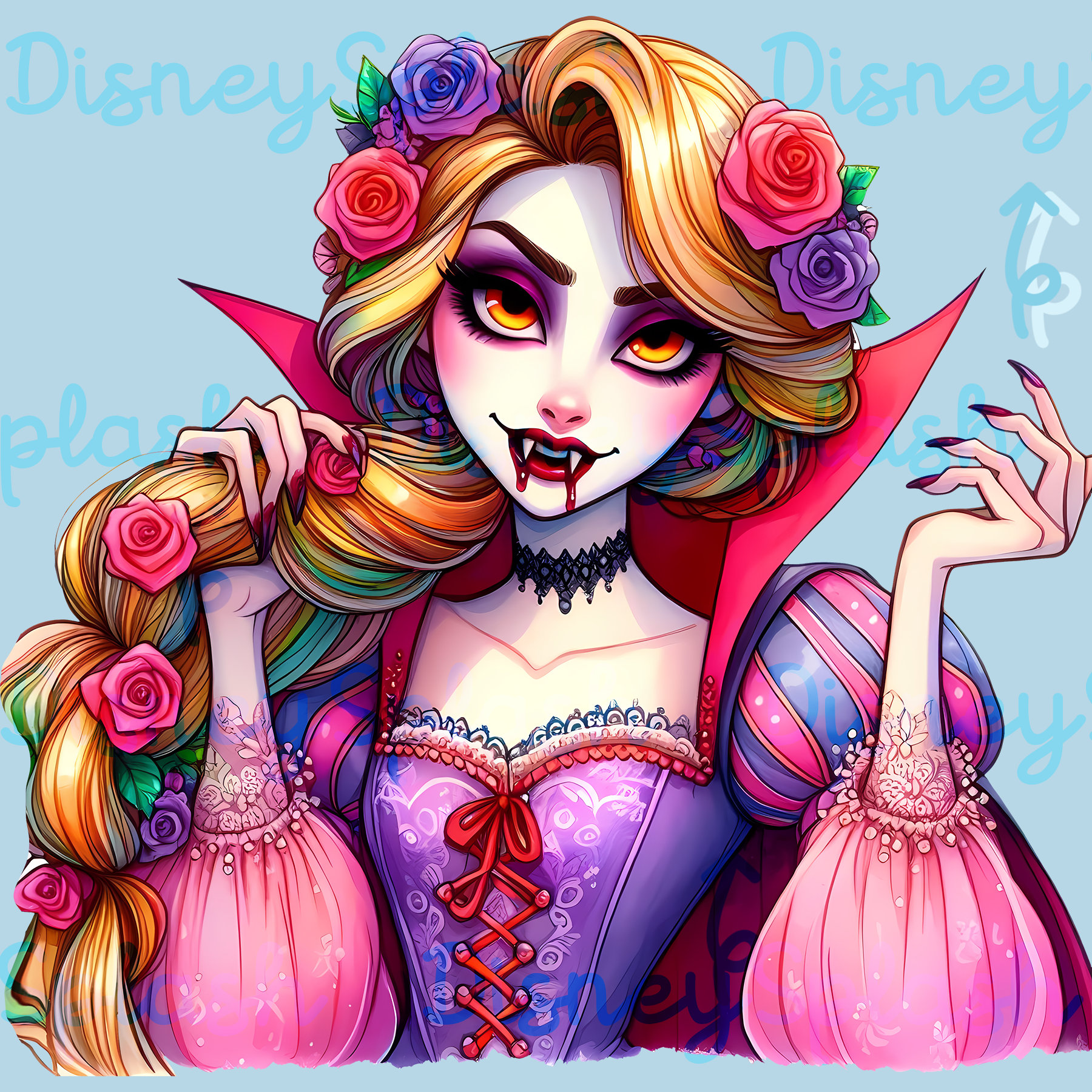 ヴァンパイア ラプンツェル PNG、ゴシック プリンセス クリップアート