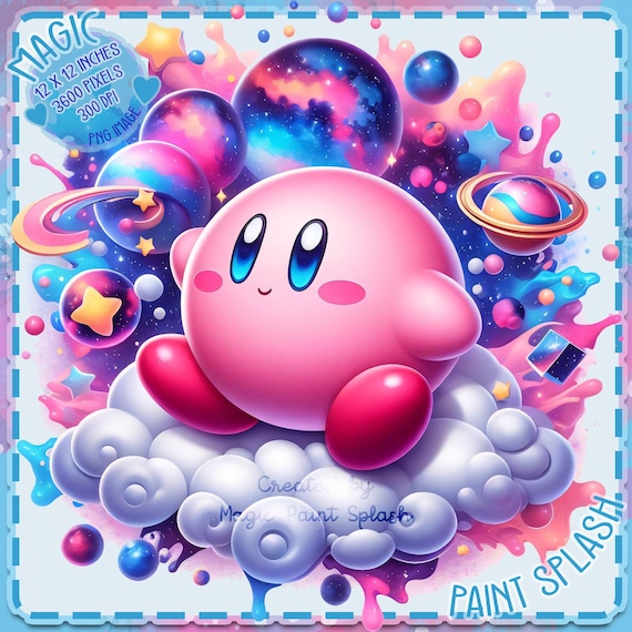 宇宙のカービィのクリップアート：ギャラクシー水彩スプラッシュ（PNG