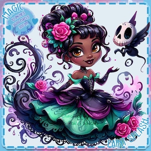 Gotycka Tiana Chibi PNG Clipart, Dark Princess Digital Art (Pobieranie cyfrowe)