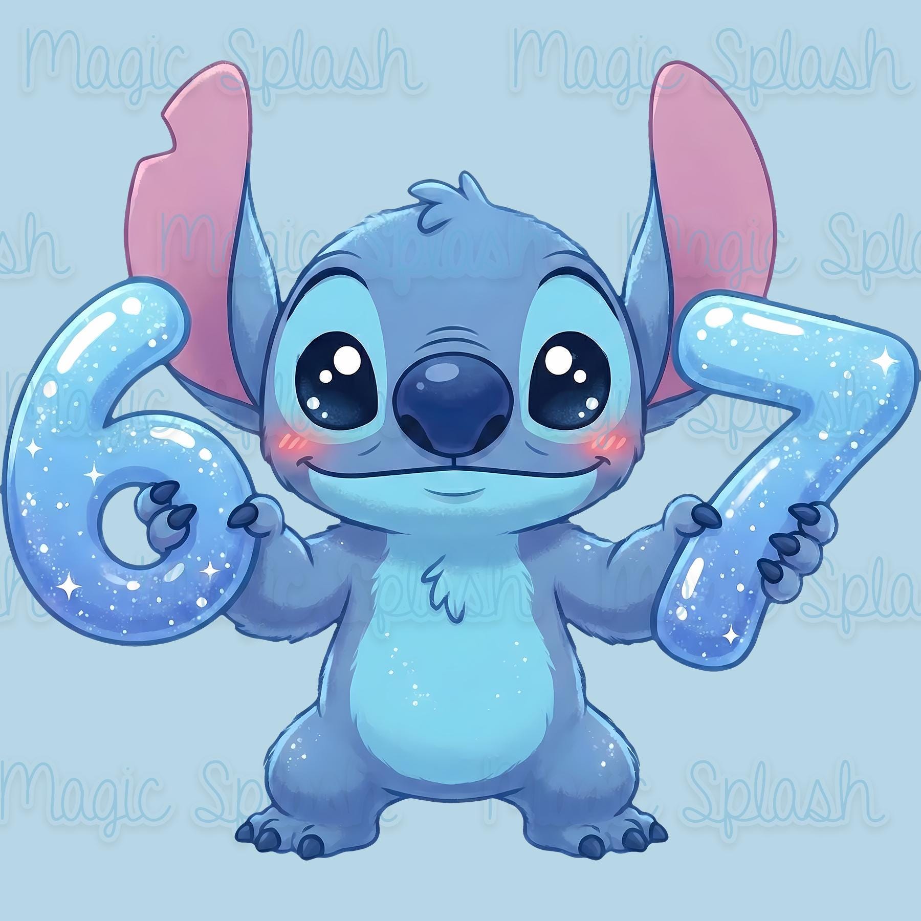 Stitch 6 7 Trend PNG | Funny Birthday Clipart | Galaxy Numbers ...