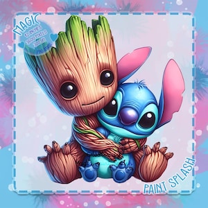 Baby Groot & Stitch Clipart-Bild Galaxie Freunde (PNG)