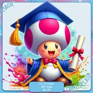 Kröten-Diplom-Abschluss-Aquarell-Spritzer, Clipart-Bilder, Grafiken und Kunstwerke, Regenbogenästhetik, PNG-Gaming-Bilder