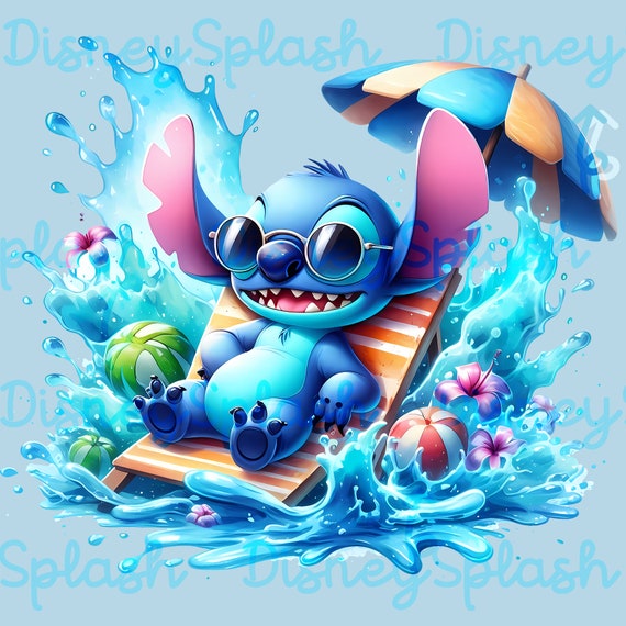 Summertime Stitch Clipart: Beach Day PNG Image (digital Download