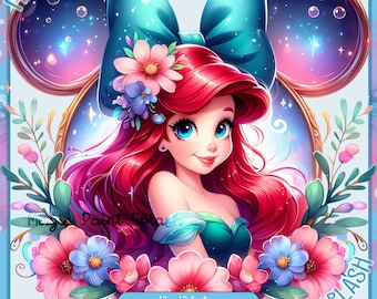 Ariel Frame Acuarela Splash, Imágenes Prediseñadas, Gráficos y Obras de Arte, Estética Arco Iris, Imágenes de Sirena PNG