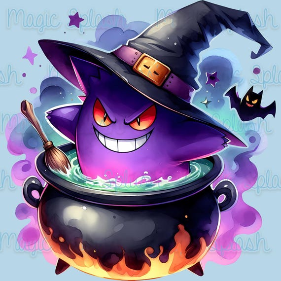 ハロウィンのゲンガー クリップアート：レインボーウィッチ PNG 画像