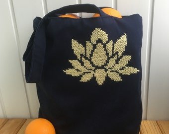 Hand Embroidery Tote Bag, Handmade, Daily Bag, Eco Shopping Bag, Handmade Shopper