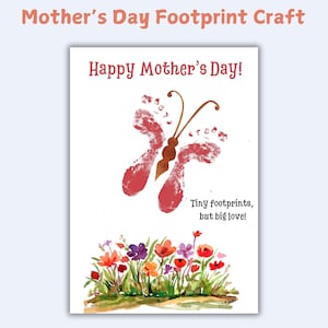 Butterfly Footprint Art: Mother&#39;s Day DIY Keepsake (Digital Download)