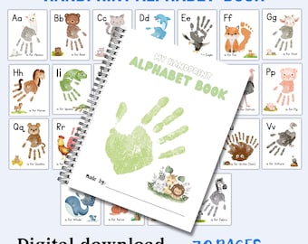 Arte com impressão digital de animais: atividade de aprendizagem ABC (download em PDF)