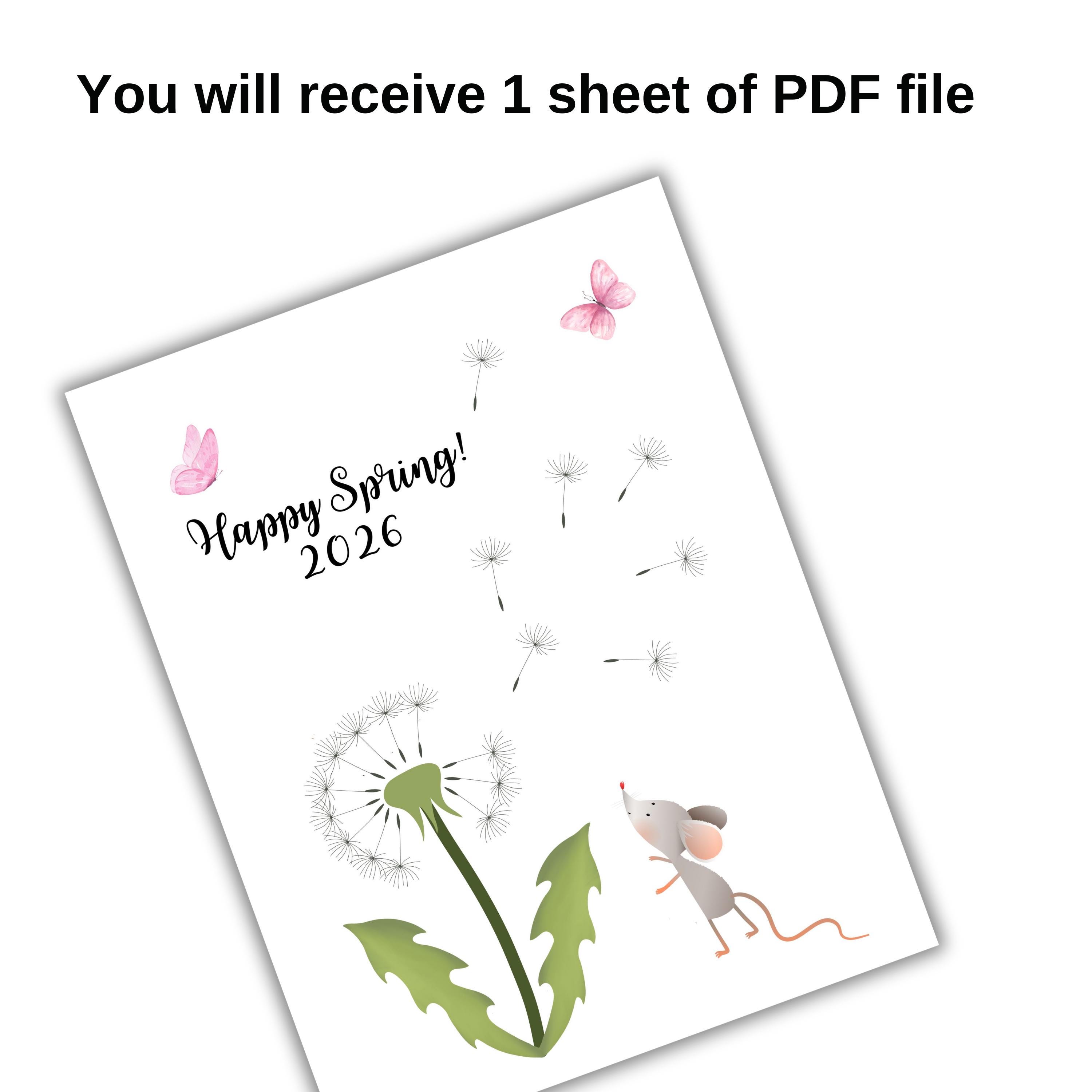 Fingerprint Worksheet Spring Spring Fingerprint Template for Kids | Printable PDF | Spring Craft ...