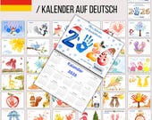 2026 German Handprint Calendar: DIY Kid's Craft (PDF Download A4 Format)