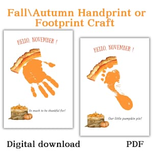 DIY Fall Keepsake Craft: November Handprint & Footprint Printable