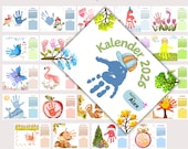 2026 Handprint Calendar in German: Kids Keepsake Gift (Printable)