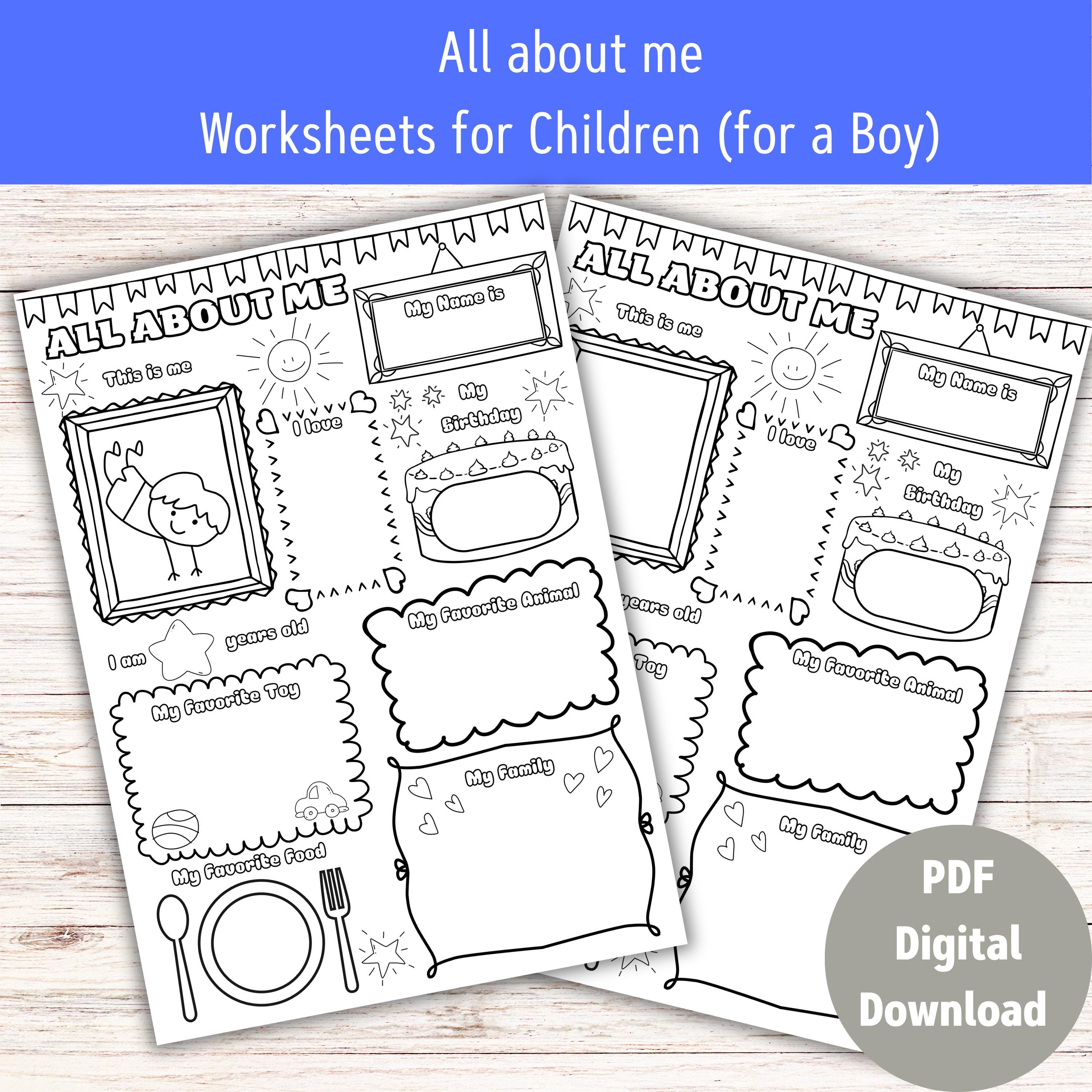 All About Me Worksheet: Back to School Activity (PDF & PNG) - Etsy