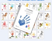 Handprint Alphabet Art Book: A-Z Kids Craft, Preschool Activity (Printable PDF)