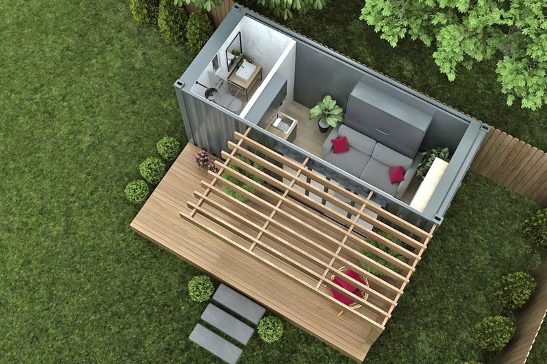 QUEEN C01, 20ft container house for sale , shipping container house for sale,prefab house,affordable container house,small space house,house image 2