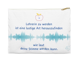 Mäppchen: Lehrerin mit lauter Stimme (Geschenk für Lehrerin)