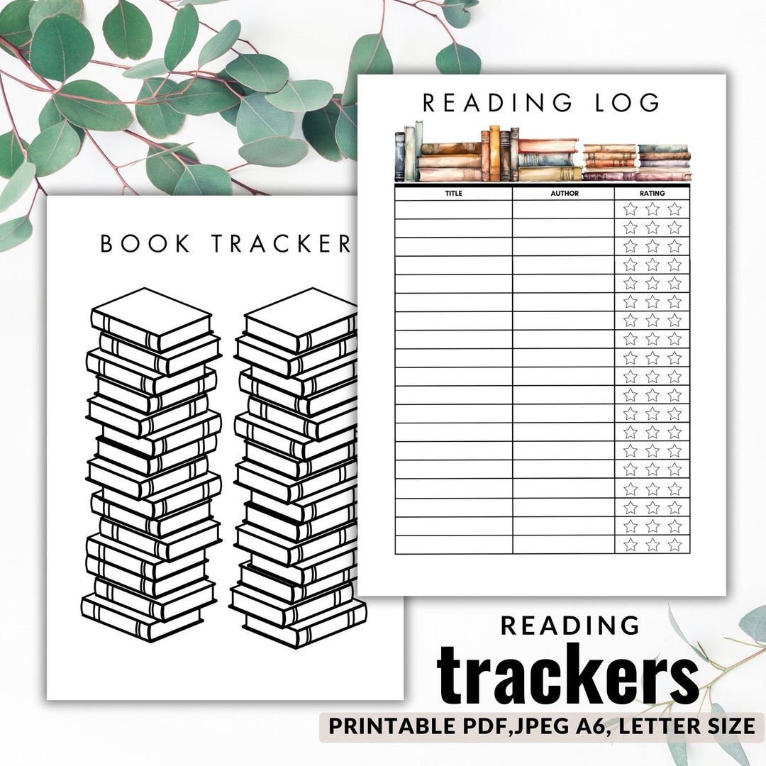 Reading Log Printable Book Tracker Planner 2024 Reading Tracker Instant ...
