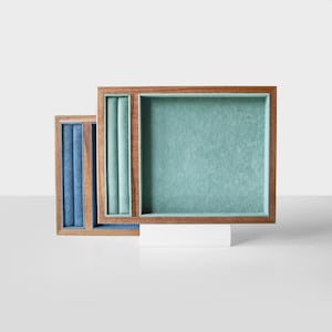 Nightstand Jewelry Display Box, Organizer for Necklaces and Earrings, Jewelry Organizer Dish, Earring Tray Organizer, Velvet Display Trays