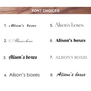 the font choices for font choices