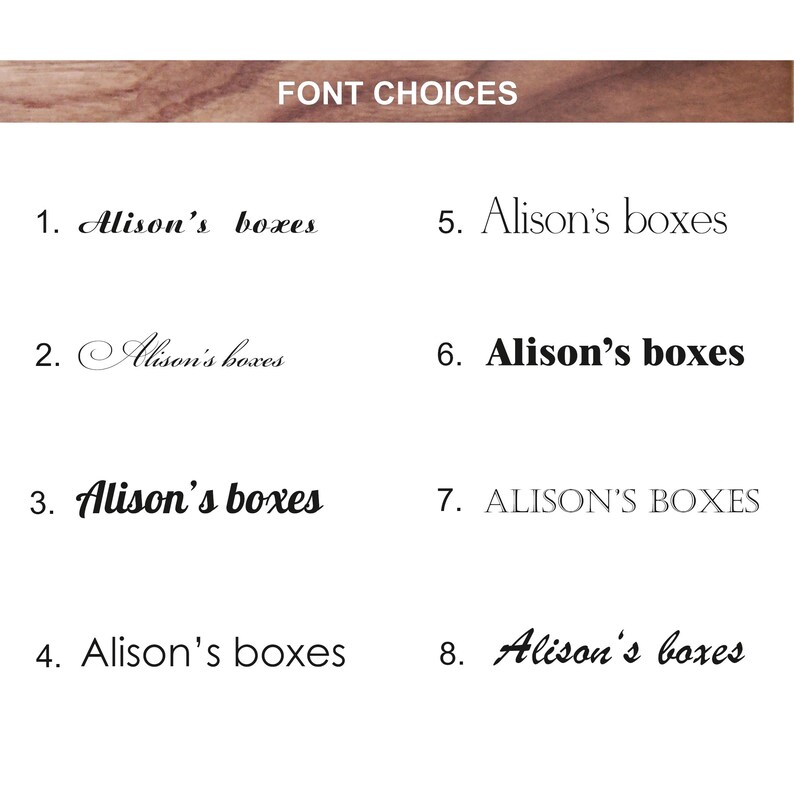 the font choices for font choices