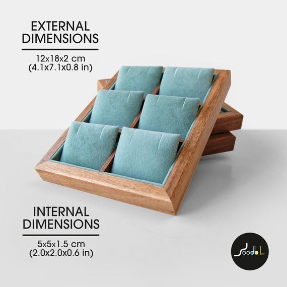 Plateau En Bois Hêtre Pour Bijoux & Maquillage - Organisateur Décoratif 16x12.5x5 Cm - Idée Cadeau Femme élégante