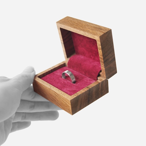 Personalized Wedding Ring Box for or Rings, Engraved Name