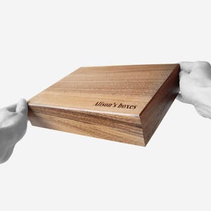 Premium Wooden Jewelry Box with Engraving, Velvet Jewelry Organizer, Gift for Wife, Jewelry Storage Dividers Case, Precious Stones Holder image 9