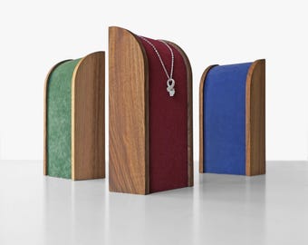 Wooden Necklace Stand Display, Walnut Jewelry Holder, Necklace Organizer, Jewelry Stand, Chain Display, Necklace Hanger, Gift for Wife