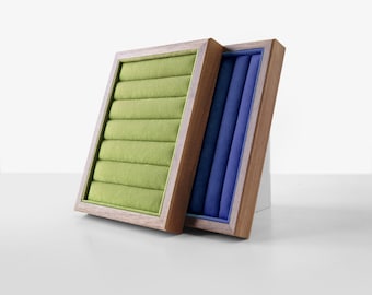 Jewelry Display Box, Nut Wood with Velvet Jewelry Box For Rings For Precious Stones For Bracelet And Necklaces, Jewelry Holder