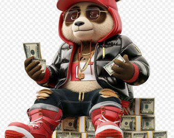 Hip Hop Graffiti Animal Clipart Set, PNG Commercial Use (10 images)