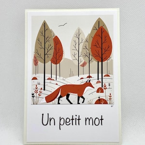 Un petit mot - Carte double à personnaliser avec enveloppe et sticker