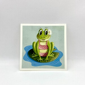 Crôa la grenouille - Carte double avec enveloppe et sticker