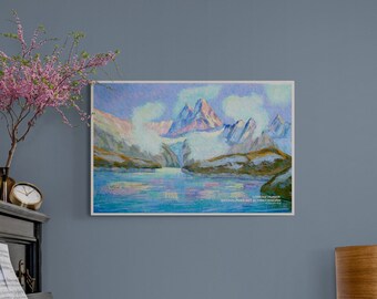 ART PRINT: Bachalpsee mit Schreckhorn