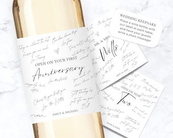 Wedding Keepsake Wine Label, Wedding Table Number Wine Bottle, Custom Anniversary Wine Label, Custom Wine Label, Wedding Guestbook, Wine
