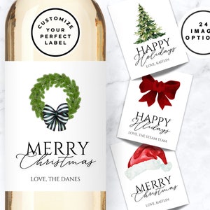 48 Etichette Natalizie Per Bottiglie Di Vino - Adesivi Decorativi Per Feste - Foto 7