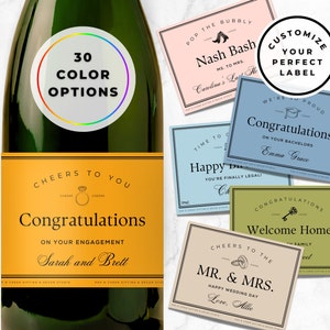 Custom Champagne Label, Champagne Bottle Labels, Mini Champagne Bottle Labels, Champagne Labels, Personalized Champagne Labels, Custom Gift