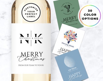 Custom Company Logo Wine Label, Corporate Gifts With Logo, Company Logo Champagne Label, Mini Champagne Bottle Label, Mini Wine Bottle Label
