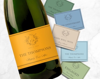 Custom Wedding Champagne Label, Custom Anniversary Wine Label, Engagement Champagne Label, Custom Champagne Labels, Custom Save the Date