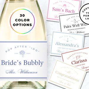 Custom Champagne Label, Champagne Bottle Labels, Mini Champagne Bottle Labels, Champagne Labels, Personalized Champagne Labels, Custom Gift