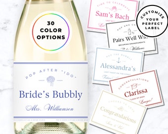 Custom Champagne Label, Champagne Bottle Labels, Mini Champagne Bottle Labels, Champagne Labels, Personalized Champagne Labels, Custom Gift