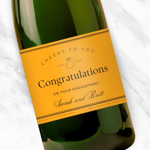 Custom Engagement Champagne Label, Custom Engagement Gift, Champagne Bottle Labels, Personalized Champagne Labels, Personalized Engagement