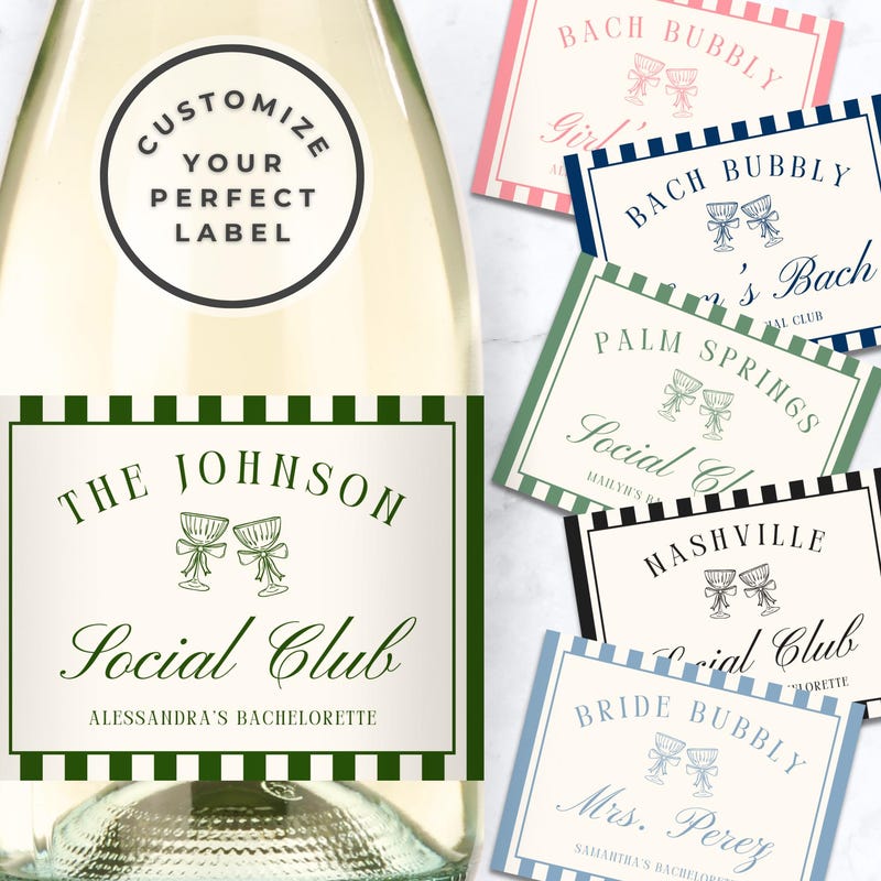 Wine Labels Bach - Etsy