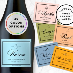 Custom Prosecco Label, Champagne Bottle Labels, 21st Birthday Gift for Her, Mini Champagne Bottle Labels, Champagne Labels, Mini Champagne