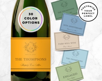 Custom Wedding Champagne Label, Custom Anniversary Wine Label, Engagement Champagne Label, Custom Champagne Labels, Custom Save the Date